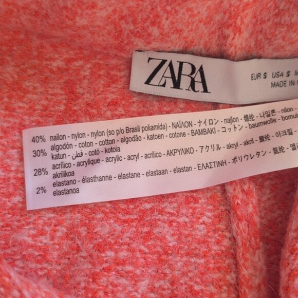 Zara coral knit wide leg trousers - Picture 7 of 7
